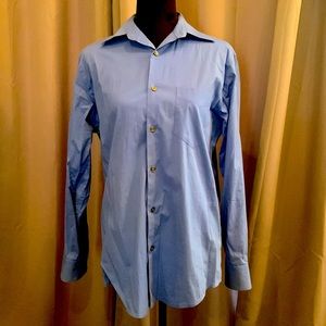 Men’s MERONA royal blue button down dress shirt. Size Small.